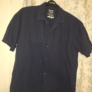 Men's Dark Blue Casual Shirt